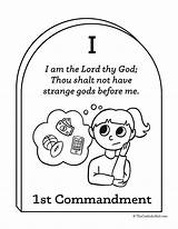 10 Commandments Coloring Pages Catholic Free sketch template