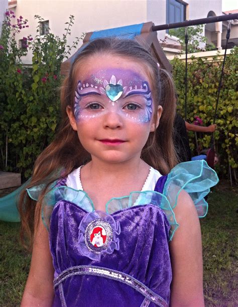 Mermaid princess face paint Princess Face Painting, Girl Face Painting, Mermaid Princess ...