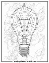 Light Bulb Coloring Pages Free Downloads  Sheets For Kids sketch template
