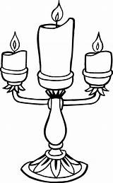 Candle coloring Pages To Download And Print For Free sketch template