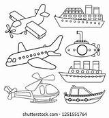 Simple Transportation Coloring Pages sketch template