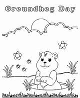 Groundhog Coloring Printable Pages sketch template