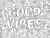 Positive Vibes Only Coloring Sheet Printable  Free sketch template