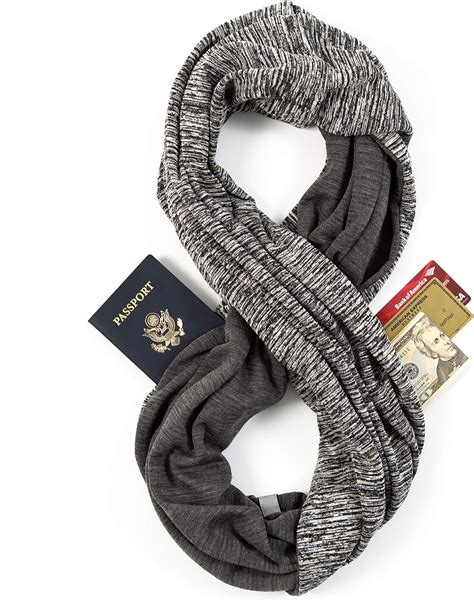 Zero Grid Infinity Fashion Scarf with Hidden Pockets Converts to Blanket and Wrap Perfect for ...