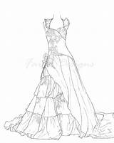 Wedding Dress Coloring Page sketch template
