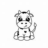 Cute Baby Cow Coloring Pages sketch template