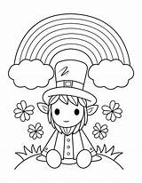 Printable Leprechaun Coloring Page sketch template