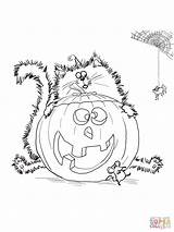Coloriage  Spat le Chat Et Une Citrouille DHalloween Coloriages à sketch template