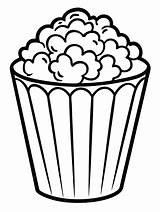 Caramel Popcorn coloring book Pages For Children And Adults With Vector  sketch template