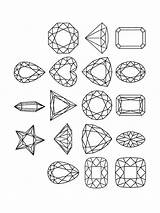 Gemstone Coloring Sheet Pages sketch template