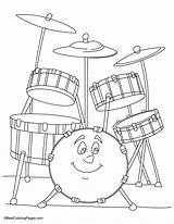 Drum Coloring Page sketch template