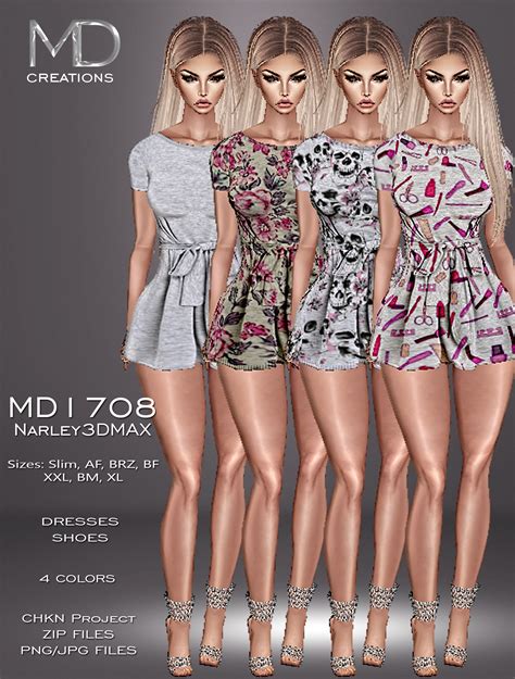 MD 17008 - Dress - Narley3DMax - IMVU - Textures - Payhip