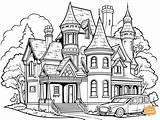 Mansion Coloring Page For Kids  Free Printable sketch template
