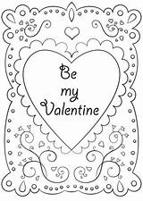 Biglietti Di San Valentino Da Colorare sketch template
