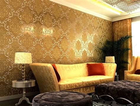 Pin by Lohith Dhaksha on Paint ideas | Gold wallpaper living room ...