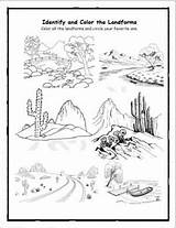 Landforms Coloring Sheets For Kids Pages sketch template