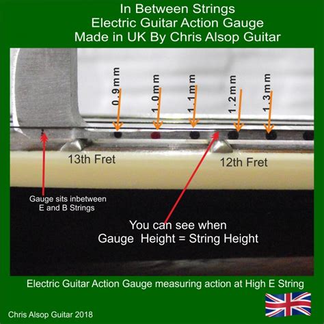 Electric Guitar String Action Gauge