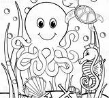Preschool Ocean Coloring Coloring Pages sketch template