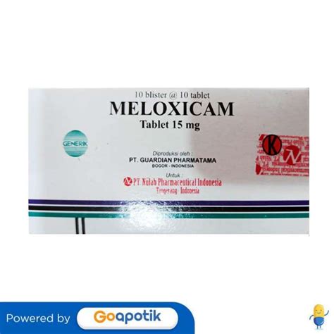 Jual MELOXICAM NULAB 15 MG BOX 100 TABLET di Seller Apotek Sumber Rejeki Gading - Kelapa Gading ...