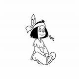 Yakari Standing On Feather Coloring Page For Kids  Free A sketch template