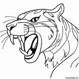 Fierce Panther Roaring Coloring Page  Pagescom sketch template