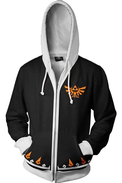 The Legend of Zelda Hoodie Cosplay Adult Men Women Hoodies Zip Up Full 3D Print Hoody Sweatshirt ...