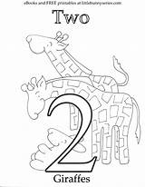 Number 2 Coloring Page PDF  Pages Letter A coloring sketch template