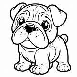 Cute Bulldog Puppy coloring Page  Download Print Or Color Online For Free sketch template