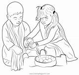 Brother Sister 1 Coloring Page For Kids  Free Raksha Bandhan Printable sketch template