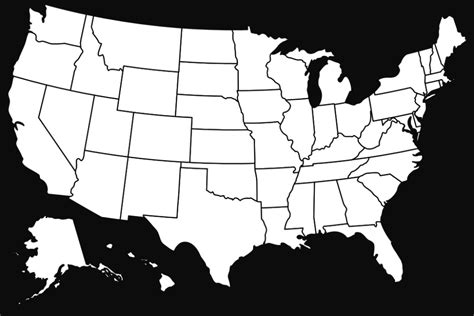 States Map Without Names