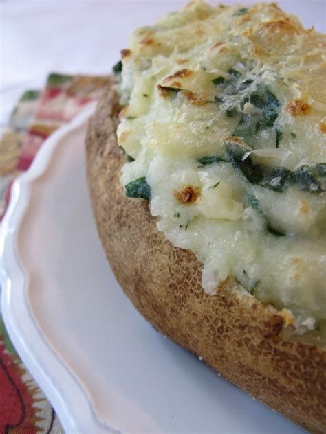 Twice Baked Spinach Potatoes - Deliciously Organic