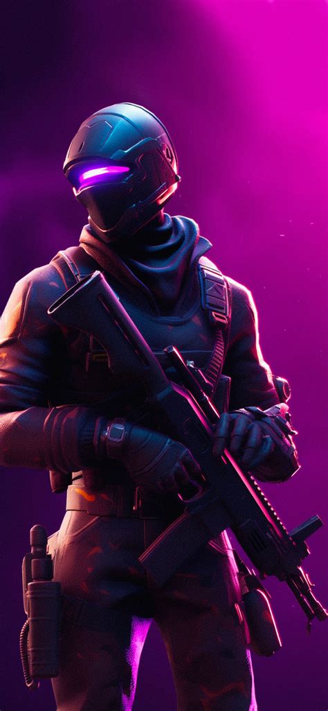 Futuristic Soldier Fortnite Purple Wallpaper - Cool Fortnite Walls 🟣