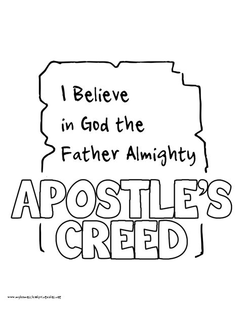 Apostles' Creed Protestant Printable Many Of The Early Church Leaders Summed Up Their Beliefs As ...