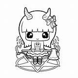 Premium Vector Pastel Goth Coloring Page Creepy Kawaii Pages  sketch template