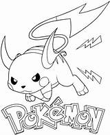 Printable Raichu Pokemon coloring Pages sketch template