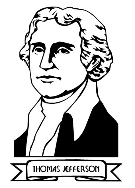 Print President Thomas Jefferson Coloring Page - Free Printable Coloring Pages for Kids