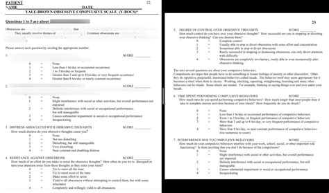 YALE-BROWN OBSESSIVE COMPULSIVE SCALE (Y-BOCS) Diagram | Quizlet