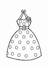 Dress polka Dot coloring Page For Girls Printable Free  Trang Tô Màu sketch template