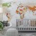 Colorful World Map Wallpaper Large World Map Wallpaper Wall Mural Self Adhesive Wallpaper ...