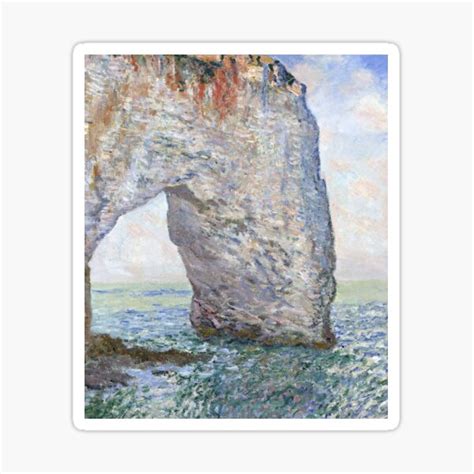 "claude monet paintings - claude monet impressionism - the manneporte near étretat" Sticker for ...