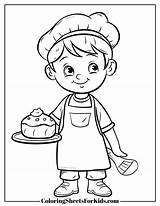 Baker Coloring Pages Free PDF Printables  Sheets For Kids sketch template