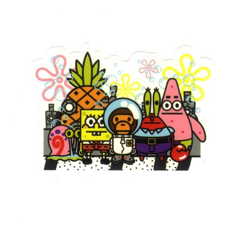 #1229 Baby Milo x Spongebob and friends , Width 8 cm, decal sticker - DecalStar.com | Graffiti ...