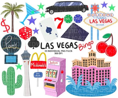 Las Vegas Clipart Sticker Clipart Clipart Cute Clipart - Etsy Australia