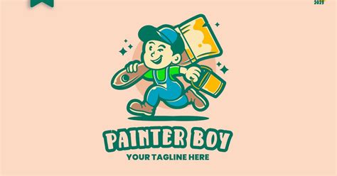 Painter Classic Retro Cartoon Logo, Graphic Templates - Envato Elements