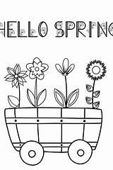 Free Spring Coloring Pages sketch template