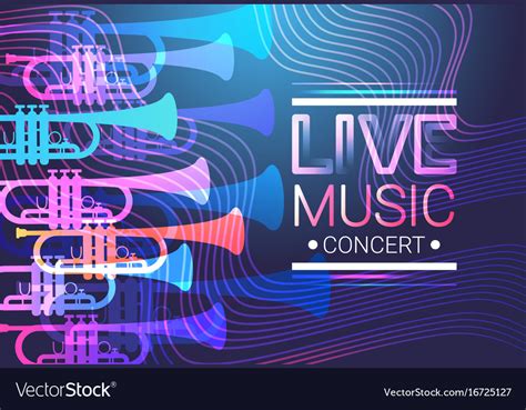 Live music concert poster festival banner Vector Image