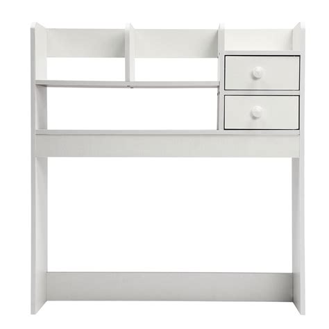 Modern Desktop Bookshelf Brushed Oak/White Desk Bookshelf Desktop ...