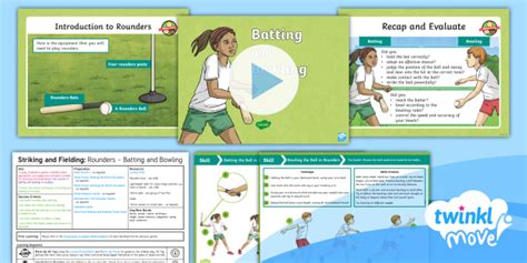 Bowling and Batting in Rounders - Year 5 PE Lesson Plan