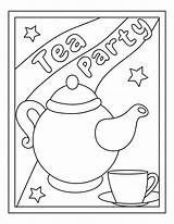 Princess Tea Party Coloring Pages sketch template