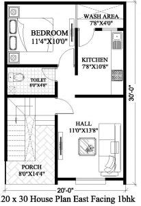 20x30 house plan | 2bhk 20x30 house plan east facing